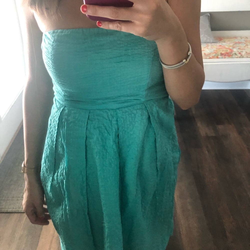 J. Crew Seersucker Strapless Dress FREE w purchase